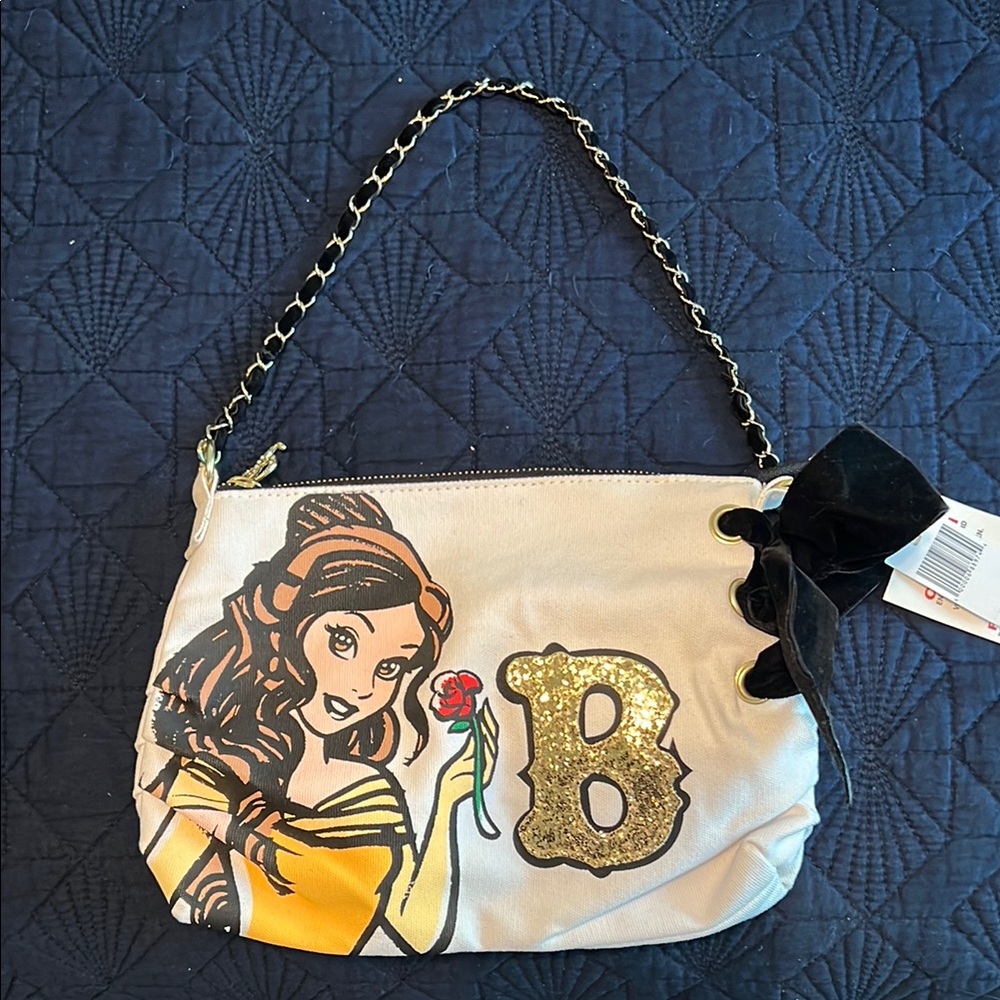 Disney Belle Themed Women's Bag - White and Gold